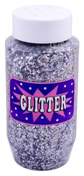 CONFETTI GLITTER 250ml JAR SILVER