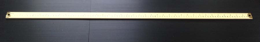 WOODEN METRE RULER 100cm w/METAL ENDS