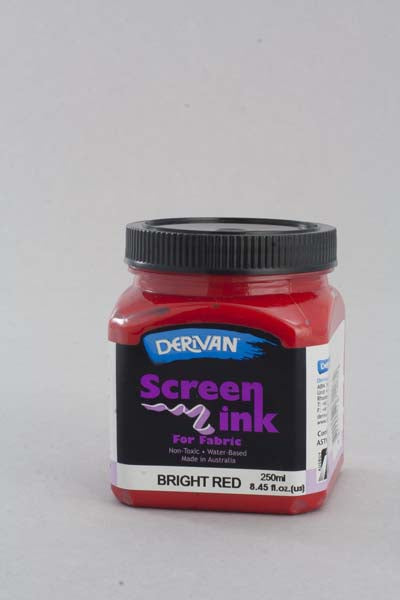 DERIVAN SCREEN INK 250ML BRIGHT RED