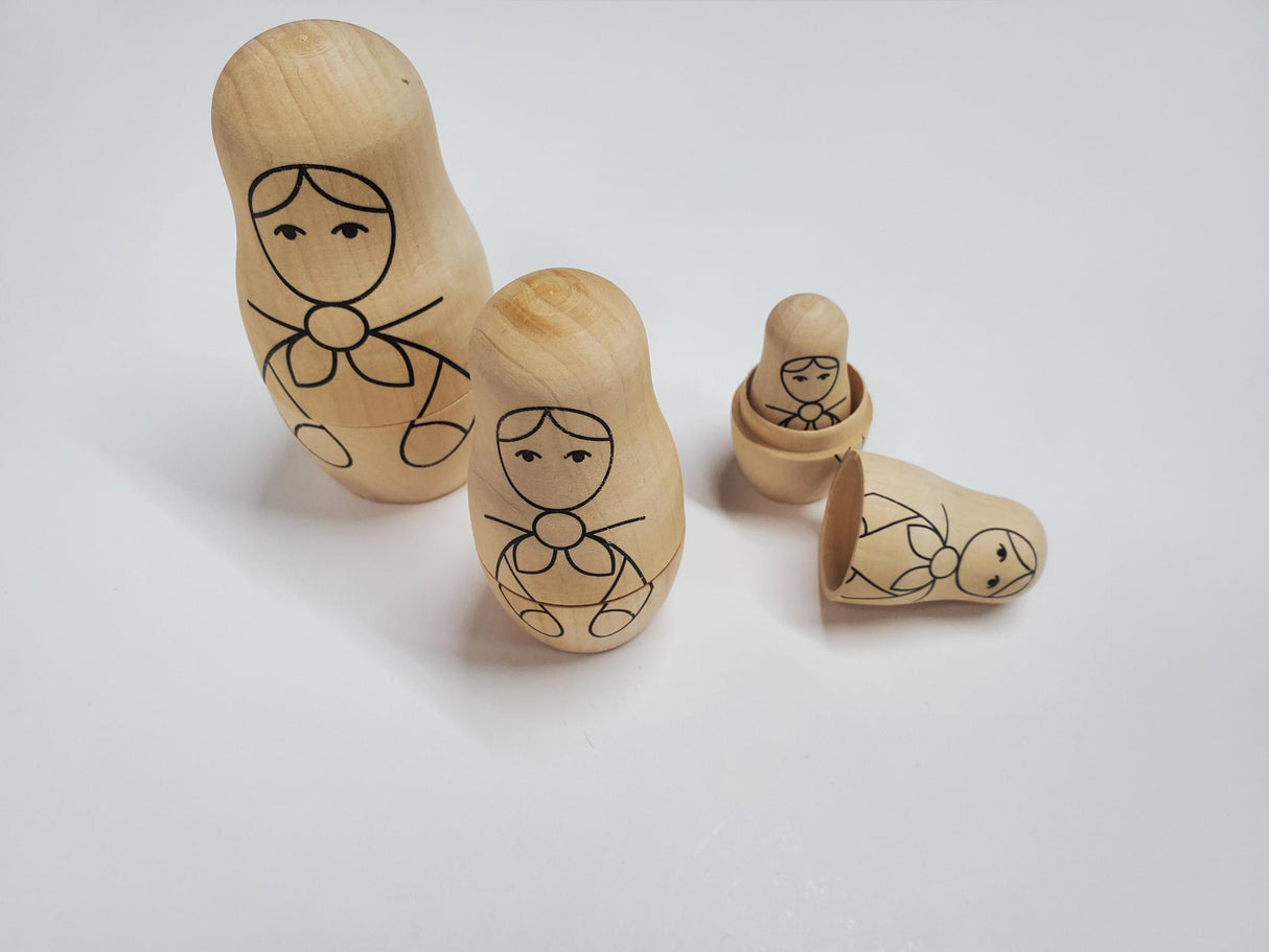 WOODEN NESTING DOLLS (5)