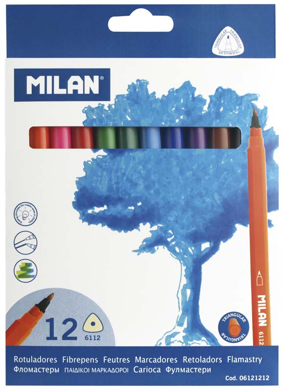 Milan Fibrepens Supertip Set of 12