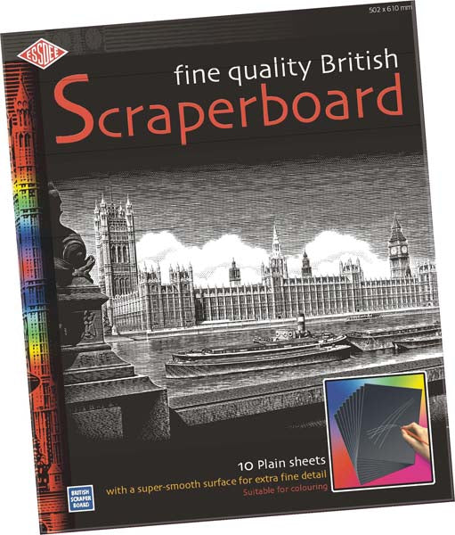 BLACK SCRAPERBOARD 610 x 502mm