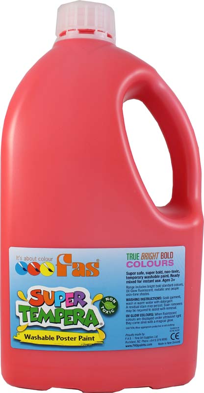 FAS SUPER TEMPERA 2LTR BRILL RED