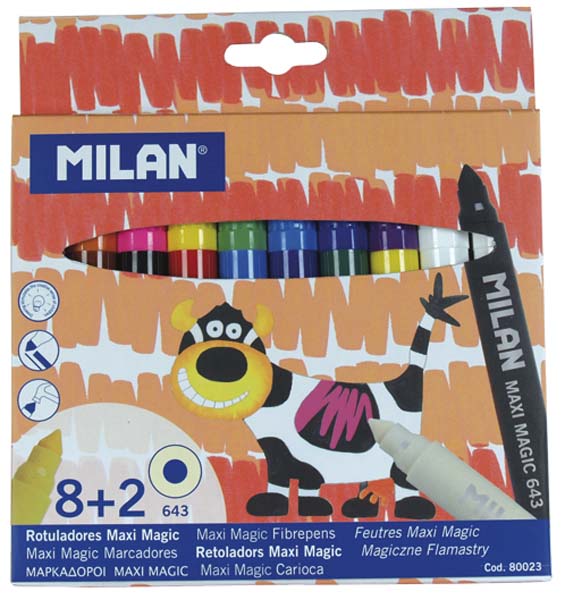 Milan Maxi Magic Fiberpens 8+2