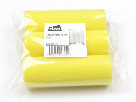 4" ROLLER REFILLS - SPONGE (3PCS)