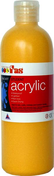 FAS STUDENT ACRYLIC 500ML WARM YELLOW