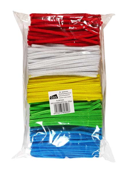 PIPE CLEANERS COTTON ASSTD 15cm 1000pce