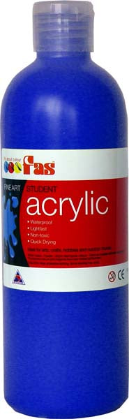 FAS STUDENT ACRYLIC 500ML WARM BLUE