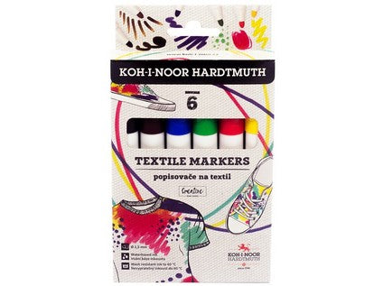 KOH-I-NOOR TEXTILE MARKERS 2.5mm(6)