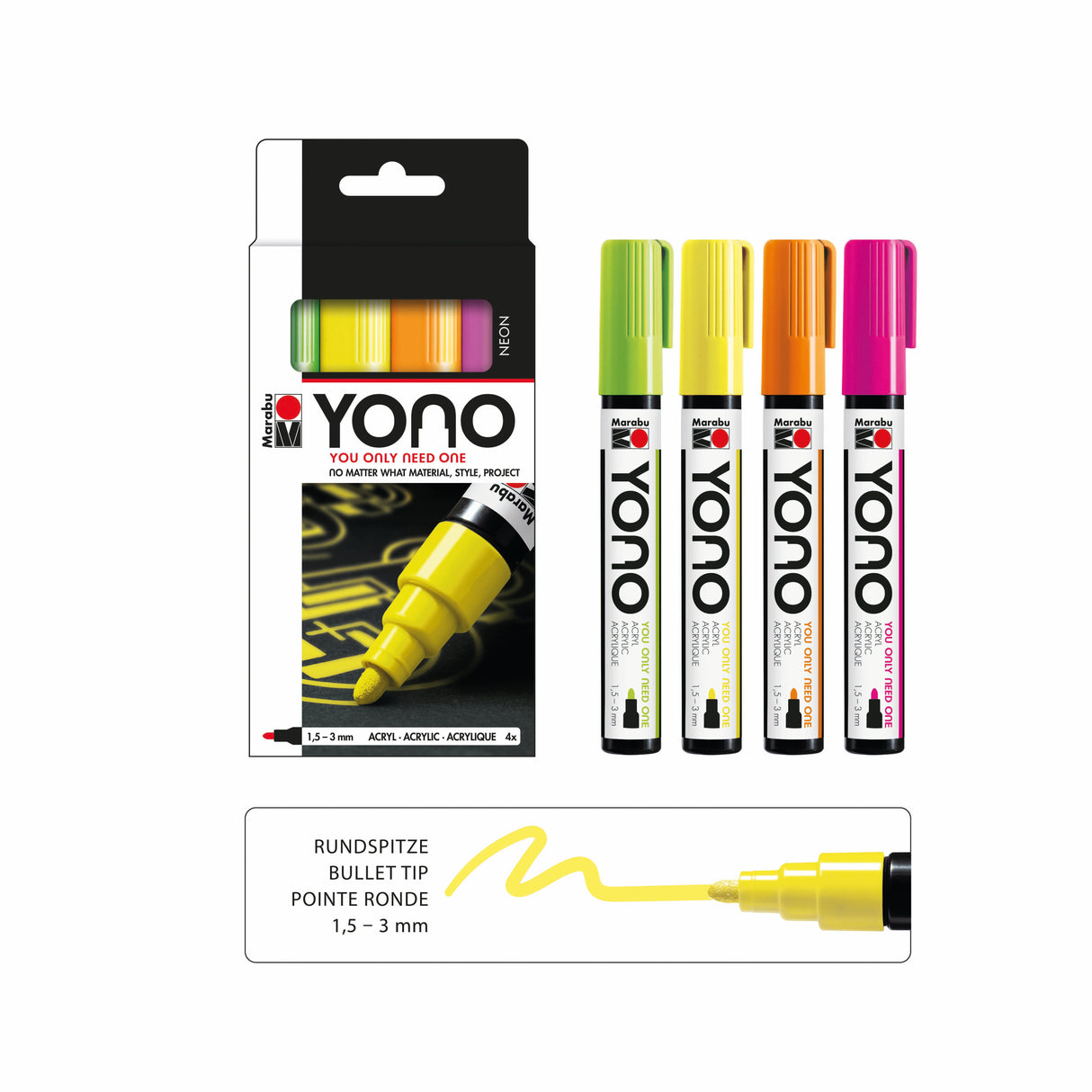 MARABU YONO SET 4 BULLET NEON