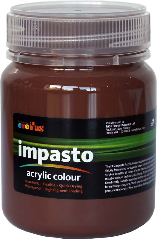 FAS IMPASTO ACRYLIC 250ml BURNT SIENNA