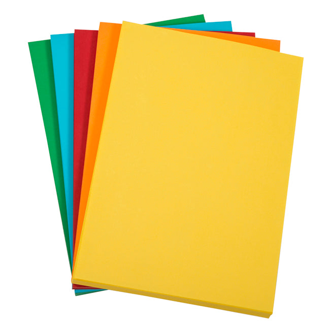 A4 75GSM 5 COL BRIGHT PAPER PK 500 SHT