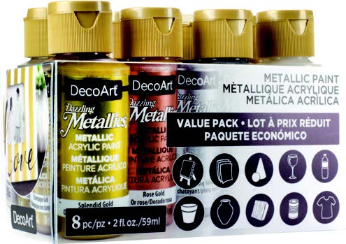 DECOART 8-PACK DAZZLING METALLICS