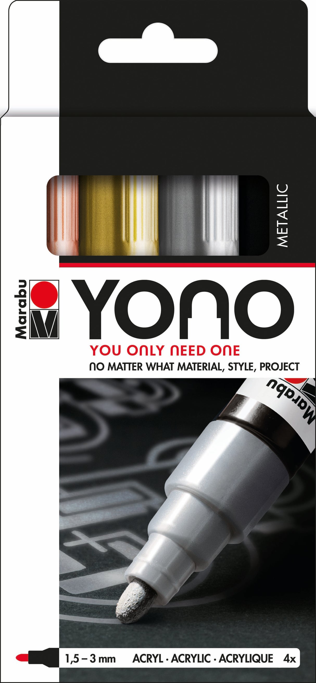 MARABU YONO SET 4 BULLET METALLIC