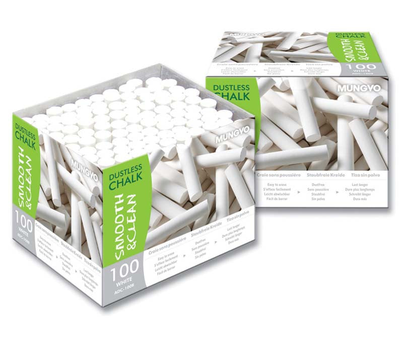 100pcs DUSTLESS CHALK WHITE