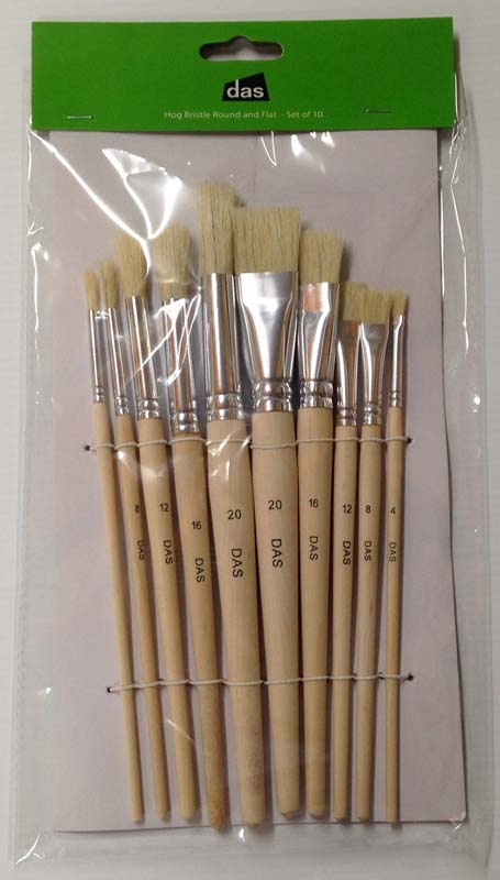 DAS ASSORTED ARTIST BRUSHES - Set of 10