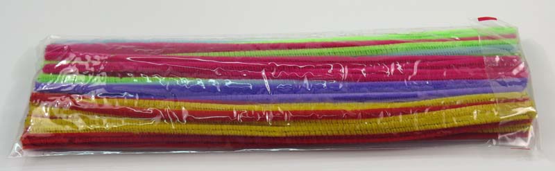 CHENILLE STEMS FLUO 6mm x 12" (48)