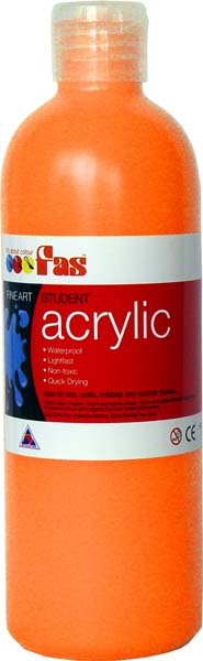 FAS STUDENT ACRYLIC 500ML ORANGE