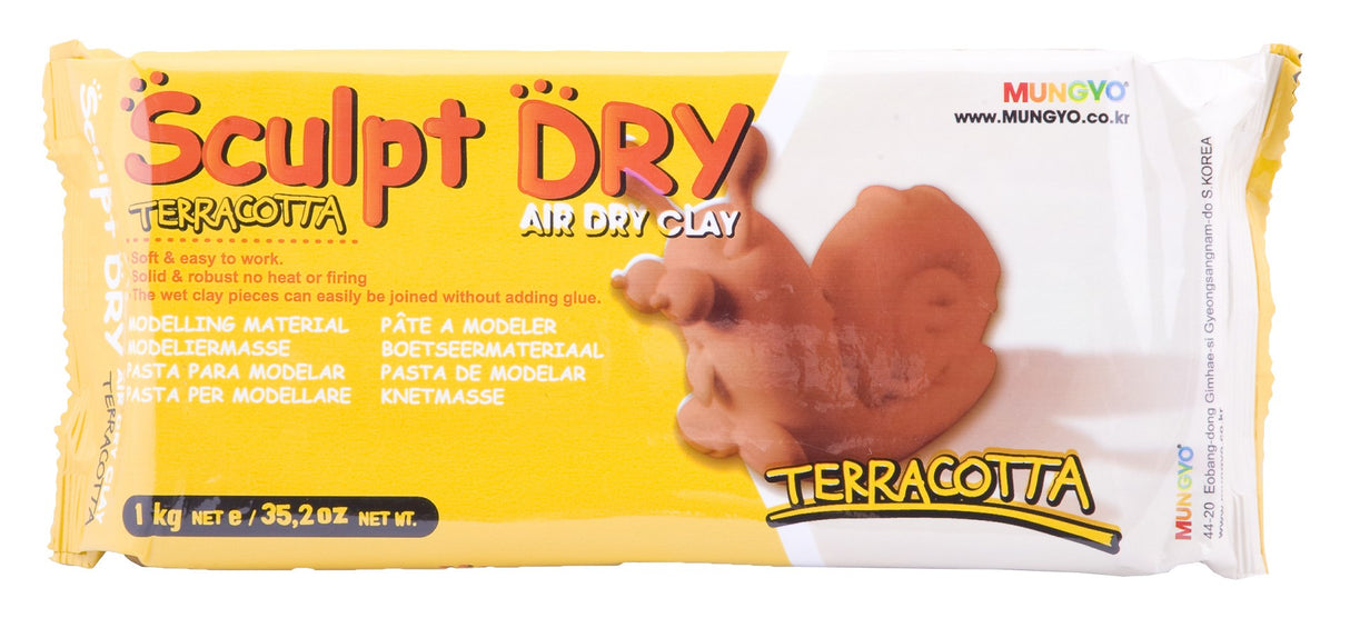 MUNGYO SCULPT DRY CLAY 1000g TERRACOTTA