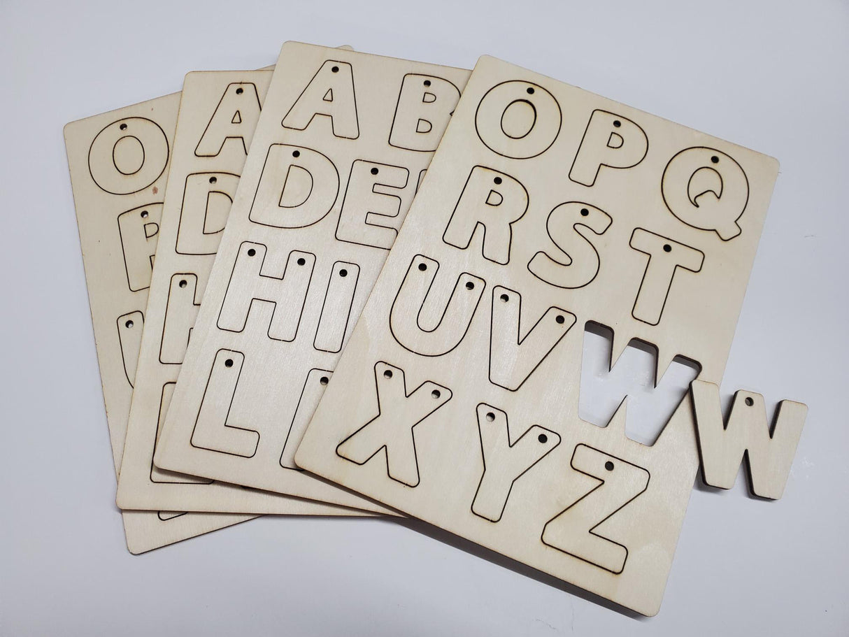 WOODEN PRESS OUT ALPHABET