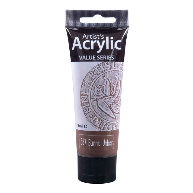 PHOENIX ACRYLIC 75ml BURNT UMBER (687)