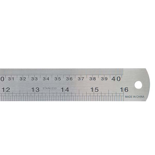 MASTERS S/STEEL RULER 16"/40cm