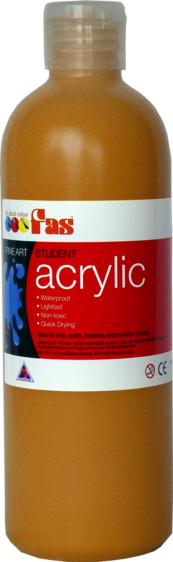 FAS STUDENT ACRYLIC 500ML RAW SIENNA