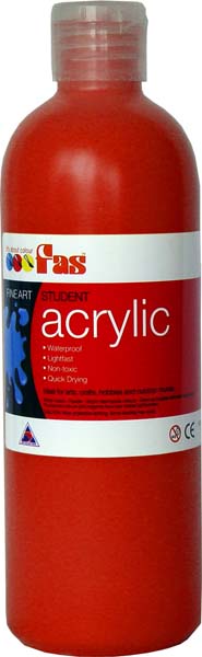 FAS STUDENT ACRYLIC 500ML CRIMSON