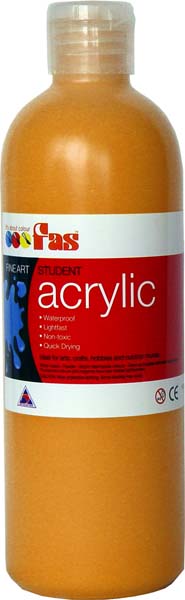 FAS STUDENT ACRYLIC 500ML GOLD OXIDE