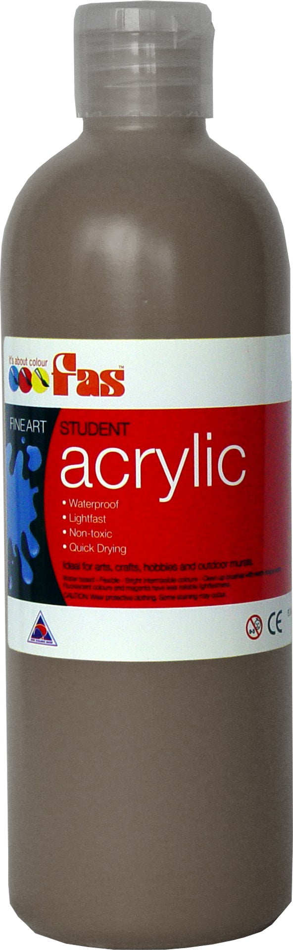 FAS STUDENT ACRYLIC 500ML RAW UMBER