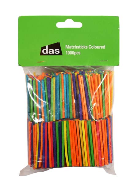 MATCH STICKS COLOURED 1000pc