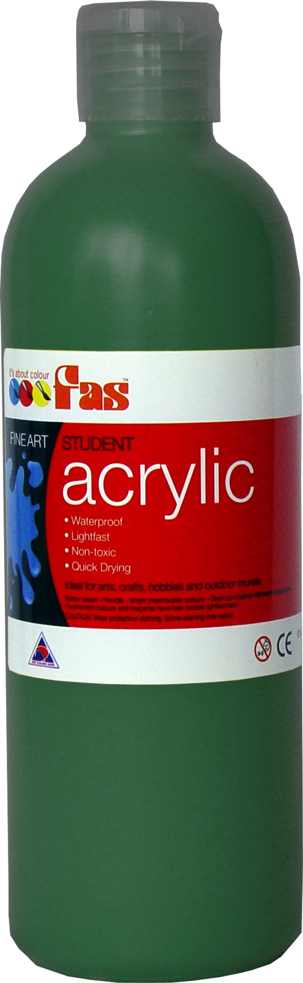 FAS STUDENT ACRYLIC 500ML GREEN DEEP