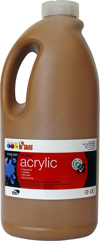 FAS STUDENT ACRYLIC 2LTR RAW SIENNA (O)