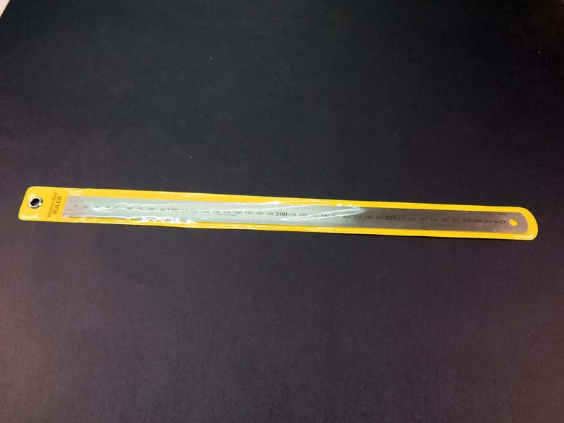 S/STEEL RULER 40cm METRIC