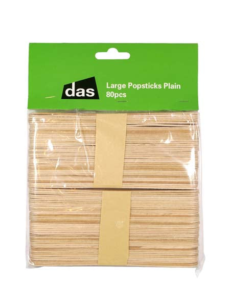 LARGE POPSTICKS PLAIN 80pc