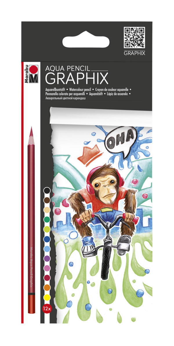 Marabu Aqua Pencil Graphix; FUNKY MONKEY