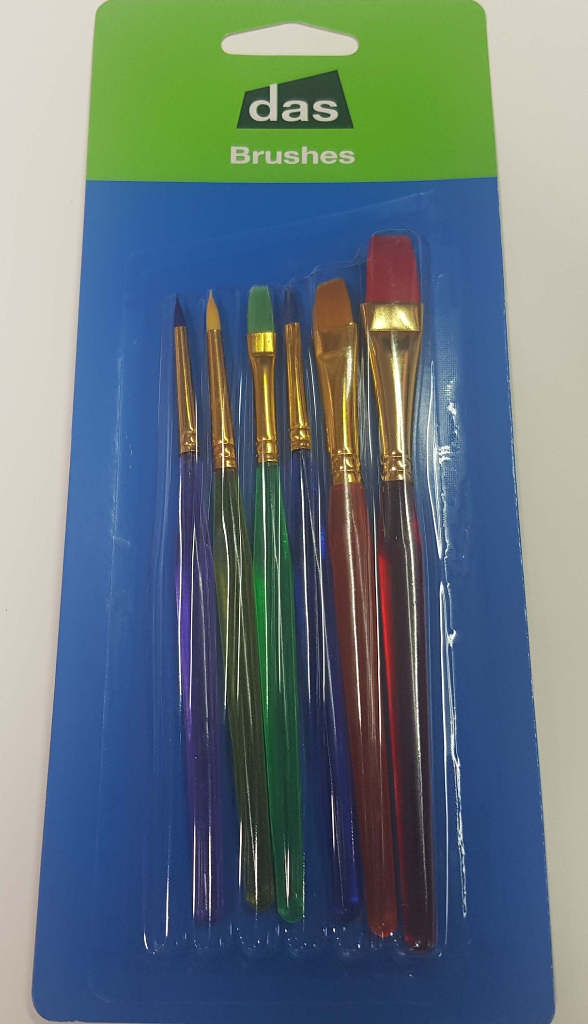 COLOURED BRUSH SET OF 6