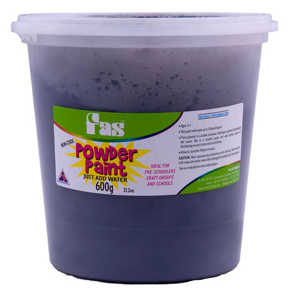 FAS SCHOOL TEMPERA POWDER 600gm BLACK