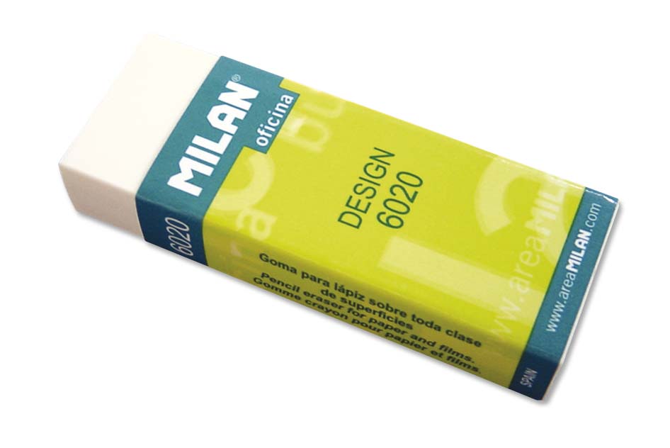 Milan Eraser 6020 White Plastic (Design)