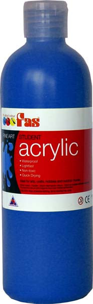 FAS STUDENT ACRYLIC 500ML COOL BLUE