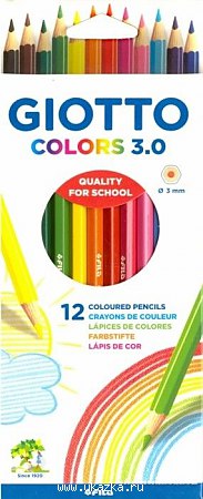 GIOTTO COLORS 3.0 PENCILS BOX 12'S