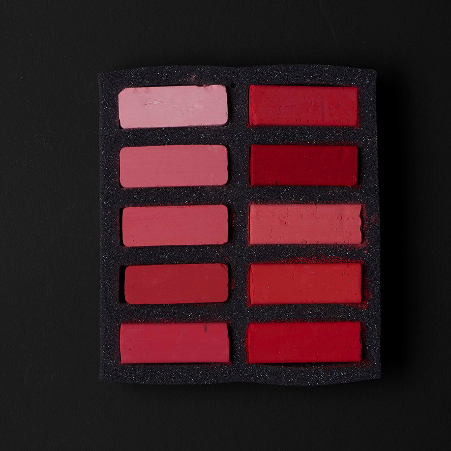 AS EX SOFT PASTEL SET OF 10 REDS