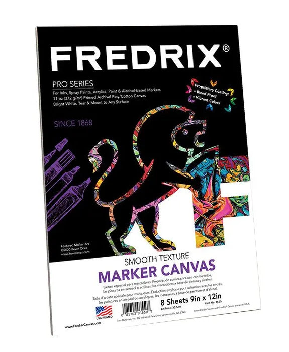 FREDRIX 9x12 MARKER CANVAS PADS