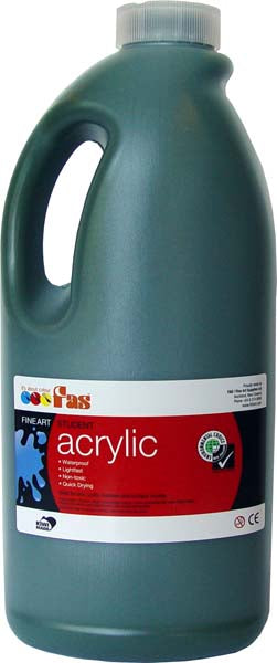 FAS STUDENT ACRYLIC 2LTR GREEN DARK (O)