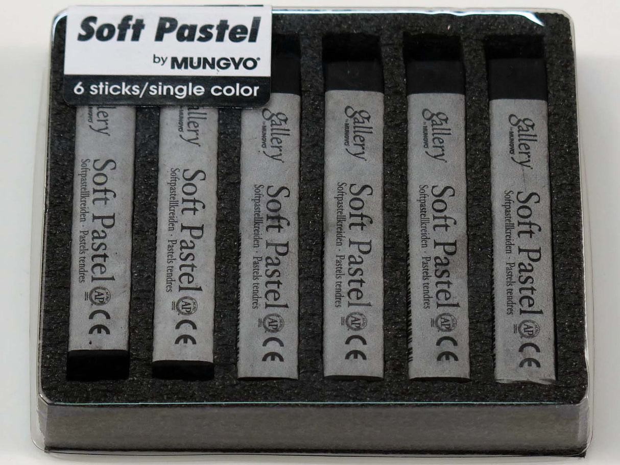 MUNGYO SQ PASTELS BLACK (PK6)