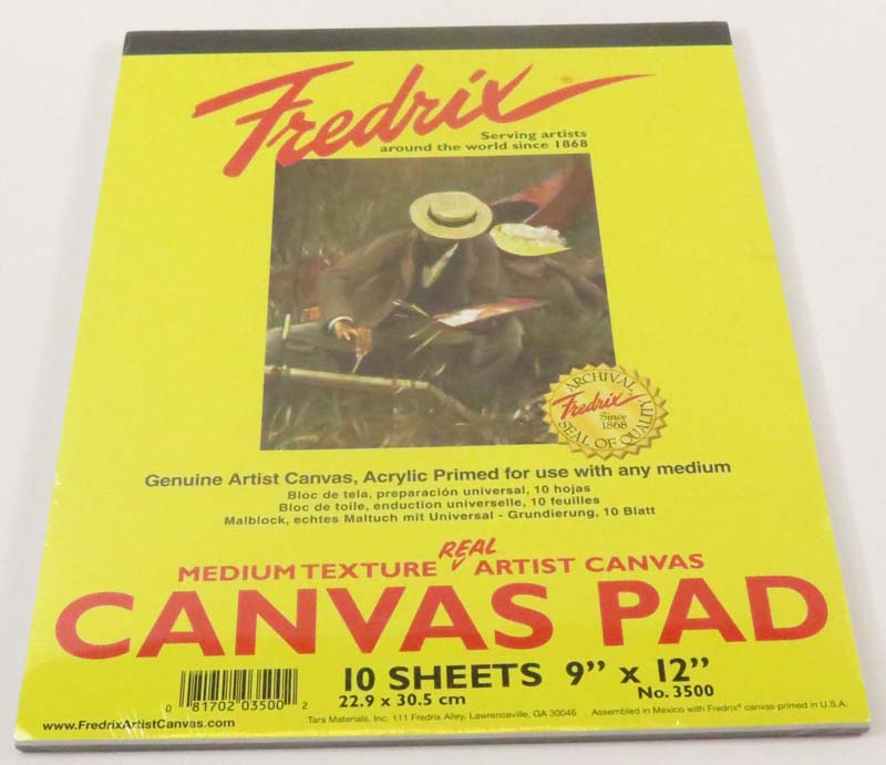 FREDRIX 9x12 CANVAS PADS