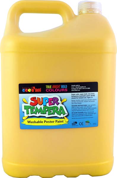 FAS SUPER TEMPERA 5LTR YELLOW (To order