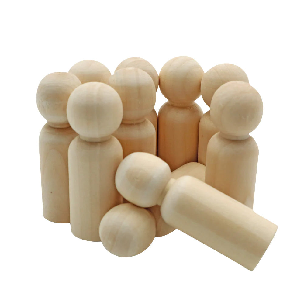 WOODEN PEOPLE LGE (9x3cm) (10)