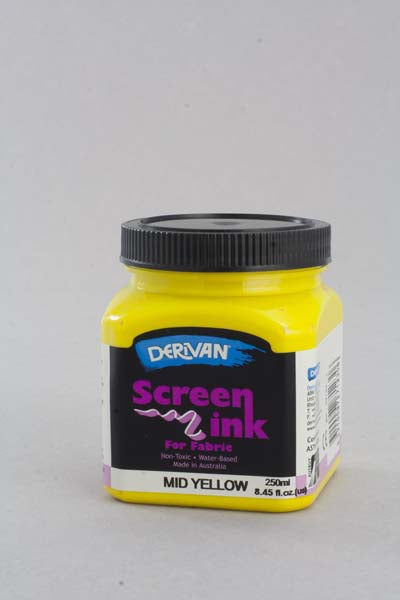 DERIVAN SCREEN INK 250ML MID YELLOW