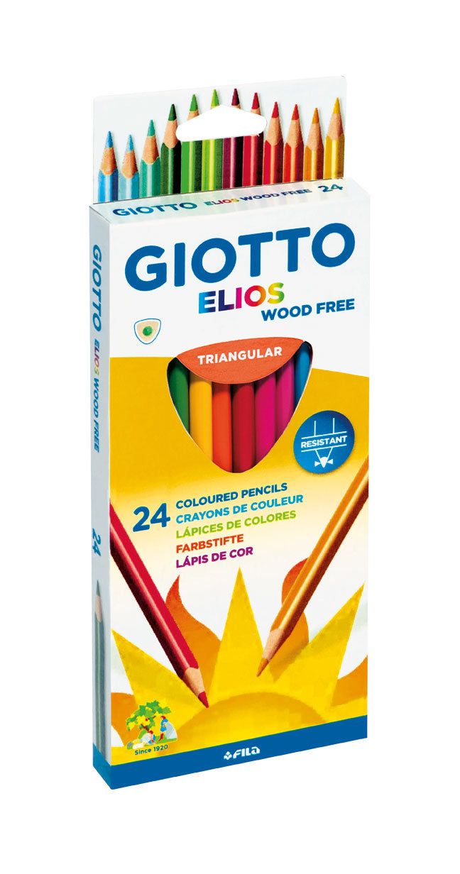 GIOTTO ELIOS WOODFREE TRI PENCILS 24'S